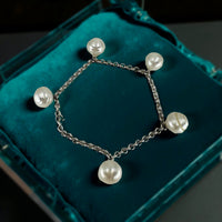 Broome Pearl White Gold Chain Bracelet