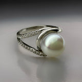 Broome Pearl Cubic Zirconia Sterling Silver Ring