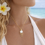 Broome Pearl Monsoonal Staircase Gold Pendant