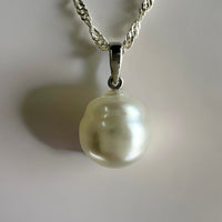 Cultured Broome Circle Pearl White Gold Pendant