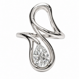 1ct Pear Cut Infinity Lab Grown Diamond Ring 14k White gold