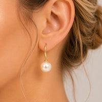 Champagne South Sea Pearl Hook Earrings
