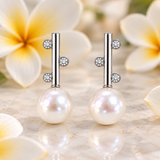 Broome Pearl Staircase Sterling Silver 925 Earrings Kuri Bay
