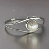 Cultured Freshwater Pearl Cuff Bangle