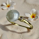 Broome Keshi and Kimberley Diamond Fine Band Ring