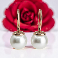 Broome Pearl 9ct Rose Gold French Hook Earrings 