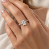 Lab Diamond 14ct White Gold 3.8ct Halo Ring