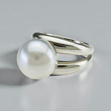 Broome Pearl Sterling Silver Split Band Ring