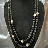 Broome Circle Pearl and Black Agate Strand
