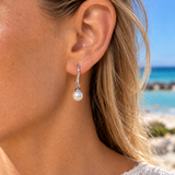 Broome Pearl White Gold Fine Hook Earrings