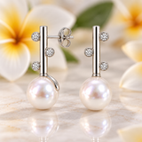 Broome Pearl Staircase Sterling Silver 925 Earrings Kuri Bay