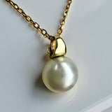 Broome Button Pearl 9ct Gold Pendant