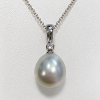 Broome Oval Pearl Sterling Silver Cubic Zirconia Enhancer