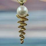 Cultured Broome Pearl 9ct Gold Staircase Big Moon Rising Large