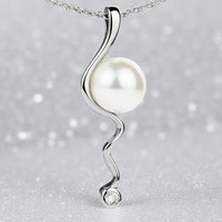 Cultured Freshwater Pearl Mitchell Falls Zirconia Silver 925 Pendant
