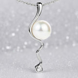 Cultured Freshwater Pearl Mitchell Falls Zirconia Silver 925 Pendant