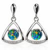Australian Opal 925 CZ Earrings