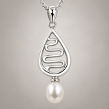 Bayview Staircase to the Moon Freshwater Pearl Silver Pendant
