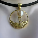 Quondong Staircase to the Moon Pearl Pendant
