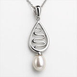 Bayview Staircase to the Moon Freshwater Pearl Silver Pendant
