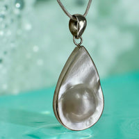 Pinctada Broome Mabe Silver Drop Pendant