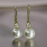 Broome Round Pearls 18ct Diamond Earrings