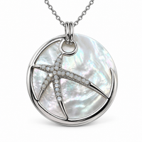 Mother of Pearl Starfish 925 Silver Pendant