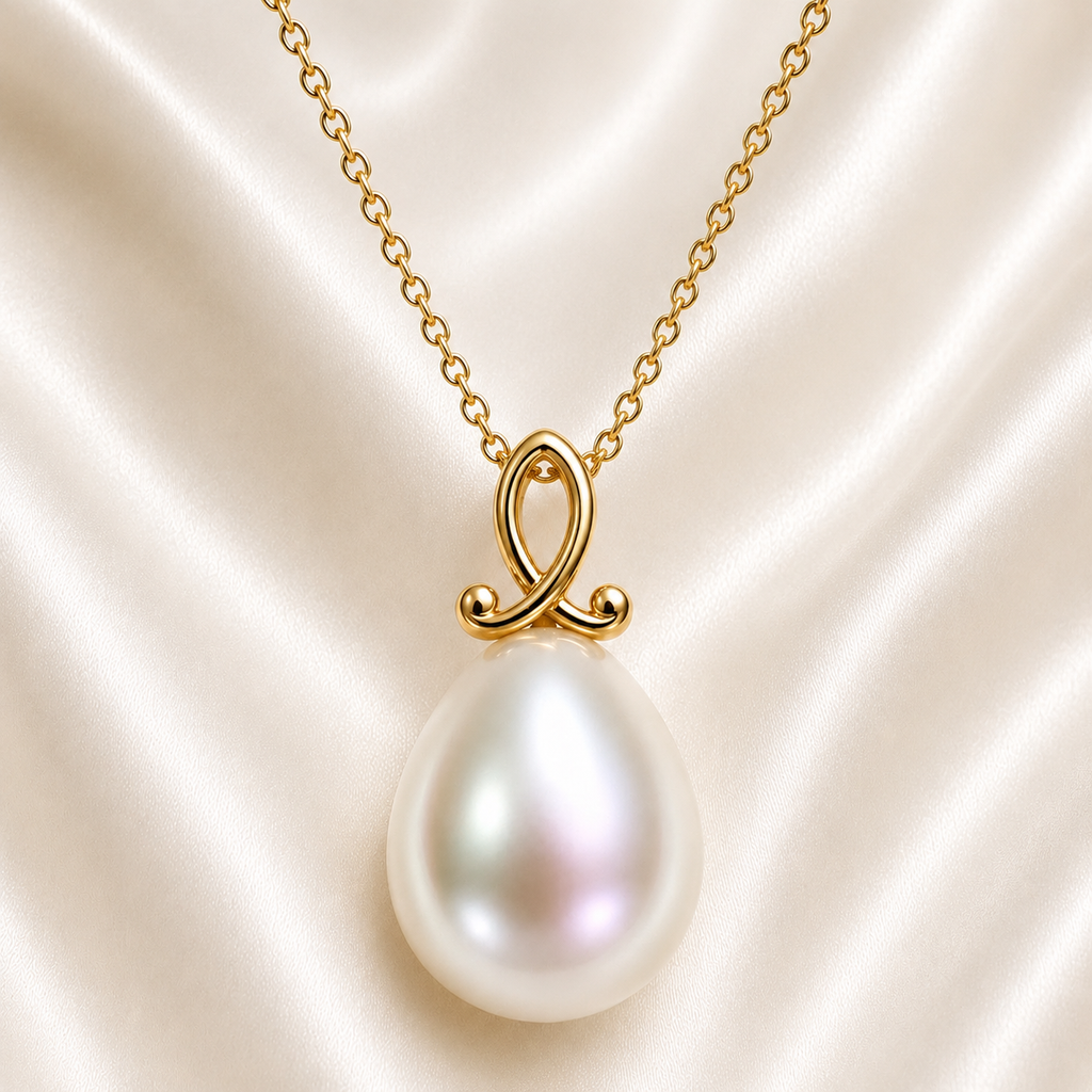 Flawless Broome Pearl Drop 18ct Pendant