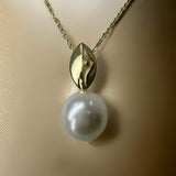 9ct Broome Pearl Necklace Ocean and Earth Pendant 