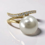 Broome Pearl 18ct Gold Diamond Ring