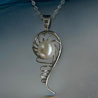 Mangrove Staircase to the Moon Pearl Silver Pendant