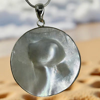 Pinctada Mabe Pearl Round Silver Pendant