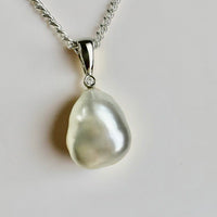 Broome Keshi White Gold Diamond Pendant