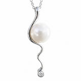 Cultured Freshwater Pearl Mitchell Falls Zirconia Silver 925 Pendant