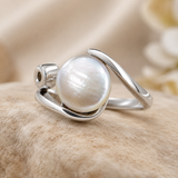 Cultured Freshwater 925 Coin Pearl Ring
