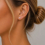 Freshwater White Pearl Stud Earrings Sterling Silver