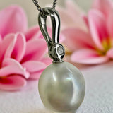Broome Pearl 9ct White Diamond Enhancer