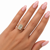 Lab Grown Radiant Cut Diamond Ring 14k yellow Gold