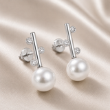 Freshwater Pearl Staircase Silver 925 Earrings Kuri Bay