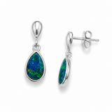 Australian Opal Ocean Turquoise  & Greens Drop Earrings