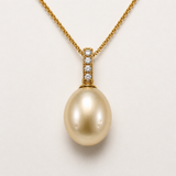 Golden South Sea Pearl Diamond Pendant
