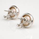 Mabe Pearl Sterling Silver 925 Earrings