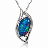 Australian Opal Sea Breeze Silver Pendant