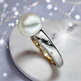 Shimmering Freshwater Pearl Sterling Silver Ring