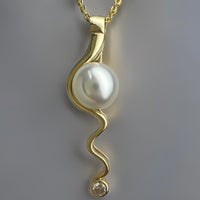 Broome Pearl Mitchell Falls Pendant with Diamond