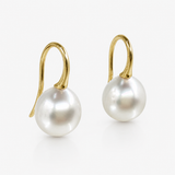 Cultured Broome Pearl 18ct Hook Earrings