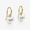 Cultured Broome Pearl 18ct Hook Earrings