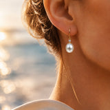 Flawless Broome Pearl 18ct Diamond Earrings