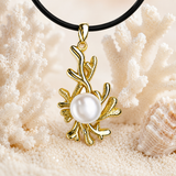 Coral Design Cultured Freshwater Pearl Pendant