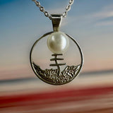 Freshwater Pearl Staircase to the Moon Quondong Pendant